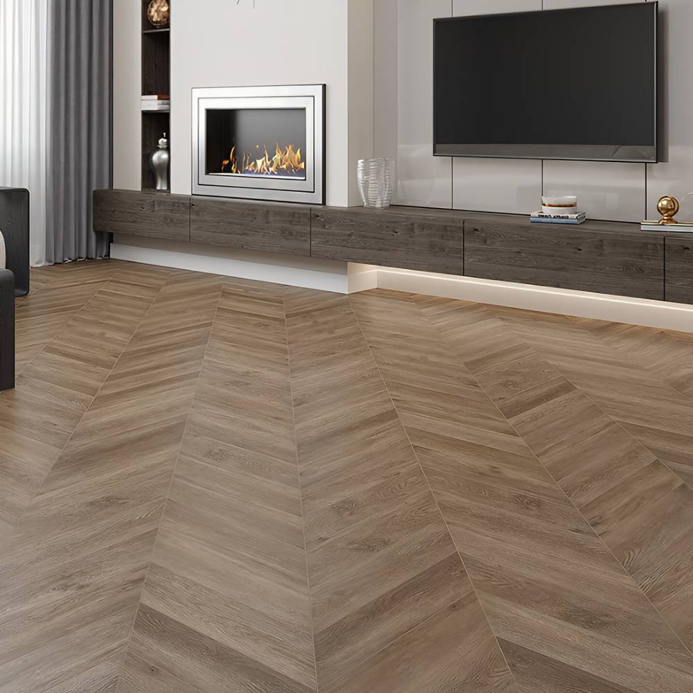 SPC ламинат Alpine Floor Chevron Alpine ECO 18-5 Дуб Макадамия Chevron